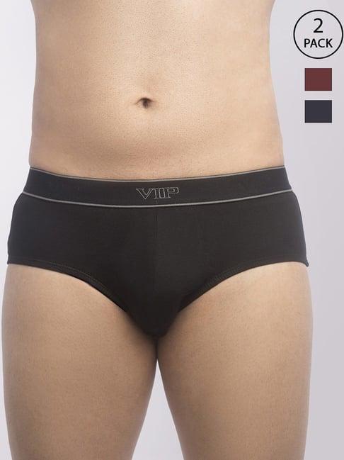 vip assorted cotton skinny fit briefs - pack of 2