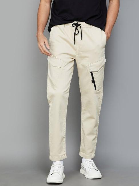 bossini beige jogger fit cargos