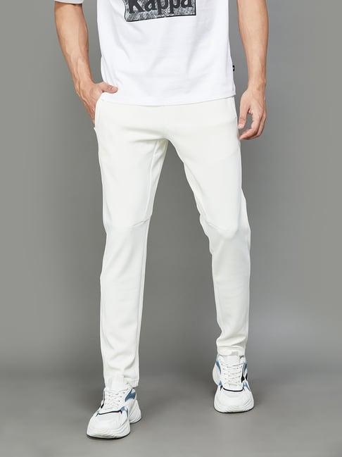 kappa off white regular fit sports trackpants