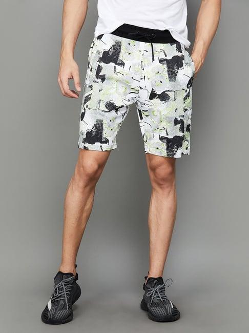 kappa multicolored cotton regular fit printed sports shorts