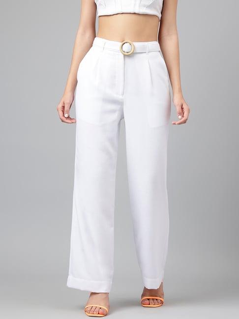 latin quarters white regular fit pants