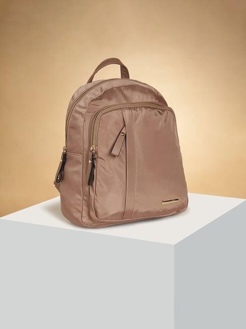 forever glam by pantaloons taupe medium backpack