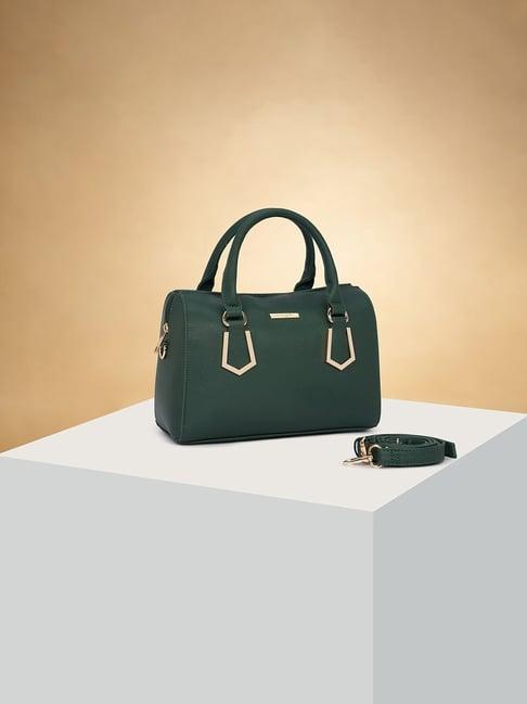 forever glam by pantaloons forest green solid handbag