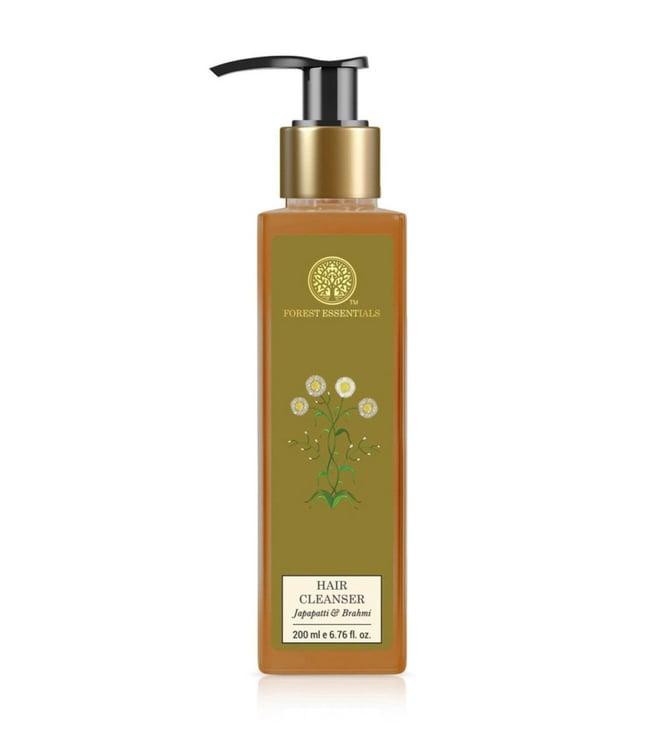 forest essentials japapatti & brahmi ayurvedic anti frizz hair cleanser shampoo - 200 ml