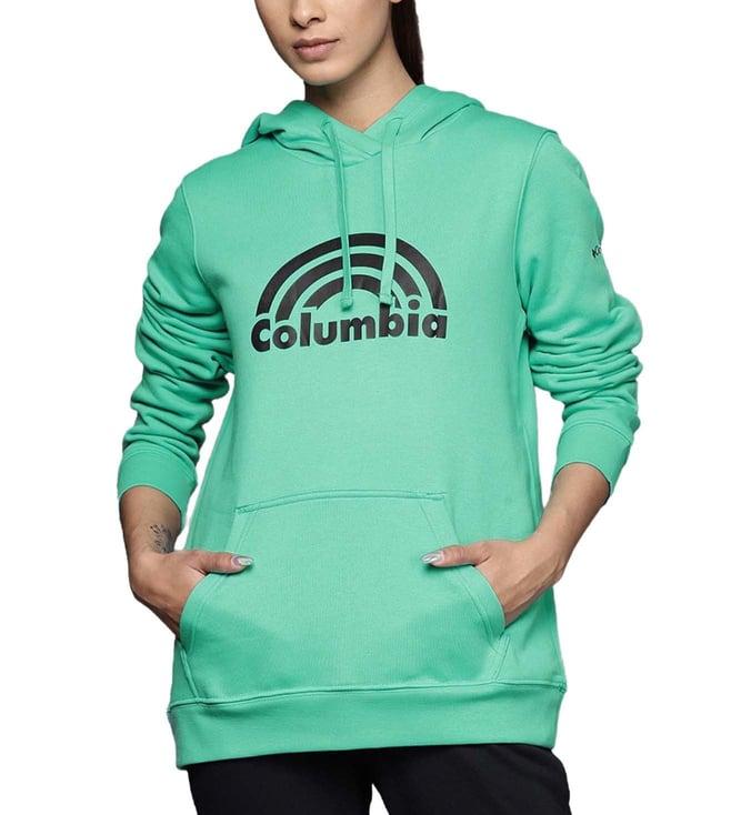 columbia electric turquoise logo regular fit hoodie