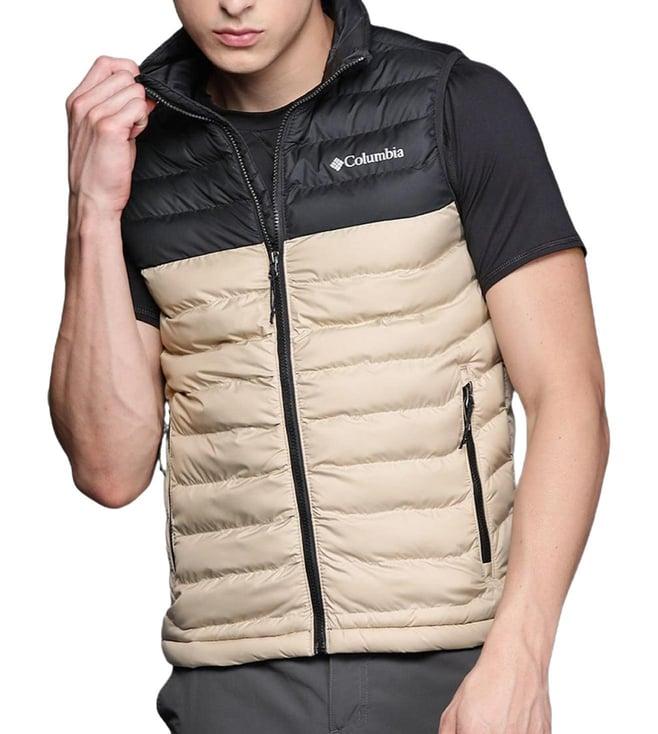 columbia ancient fossil & black colour-block comfort fit gilet jacket