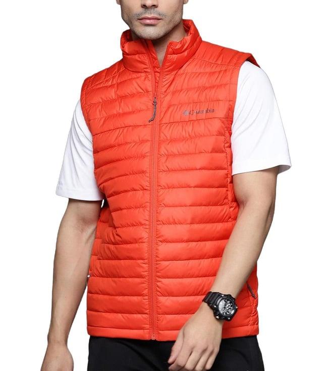 columbia orange silver falls regular fit puffer jacket