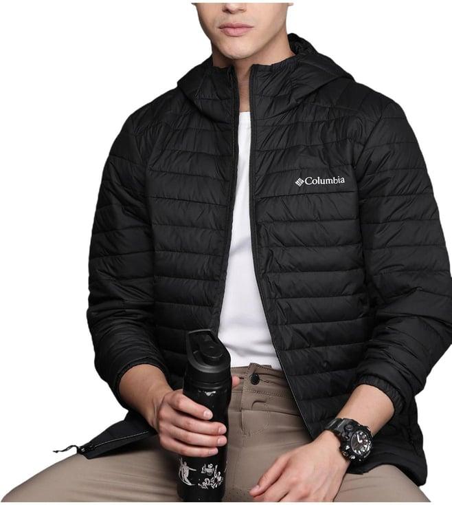 columbia black silver falls regular fit puffer jacket