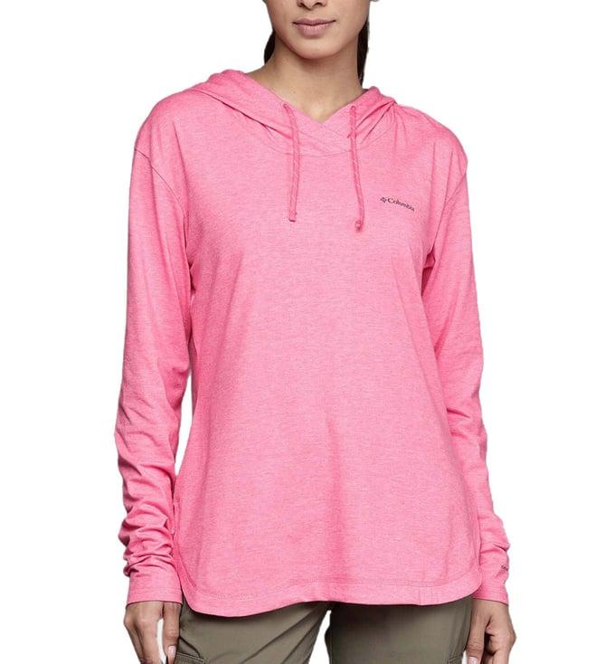 columbia wild geranium heather sun regular fit trek hoodie