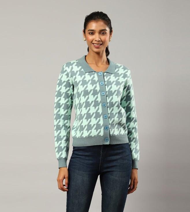 label ritu kumar grey printed sweater