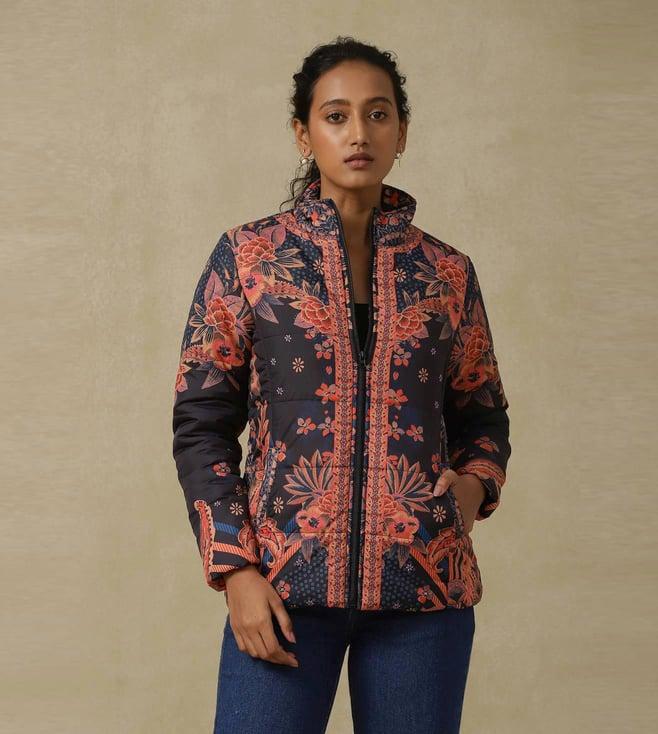 aarke ritu kumar navy quilted jacket