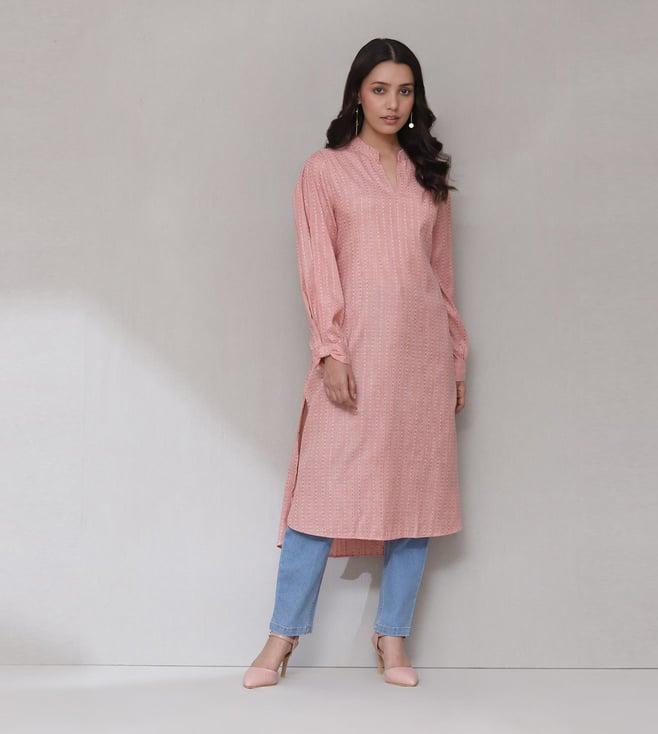 aarke ritu kumar peach dobby kurta