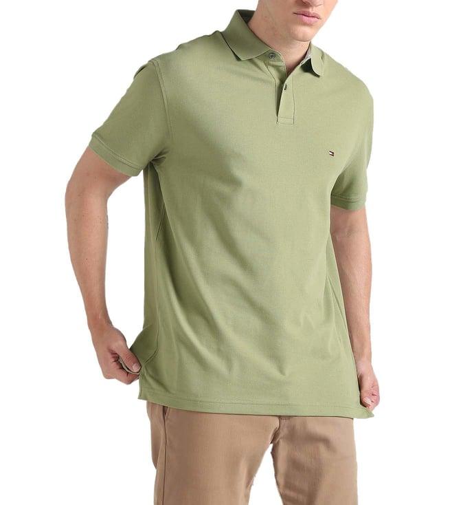 tommy hilfiger faded olive classic fit polo t-shirt