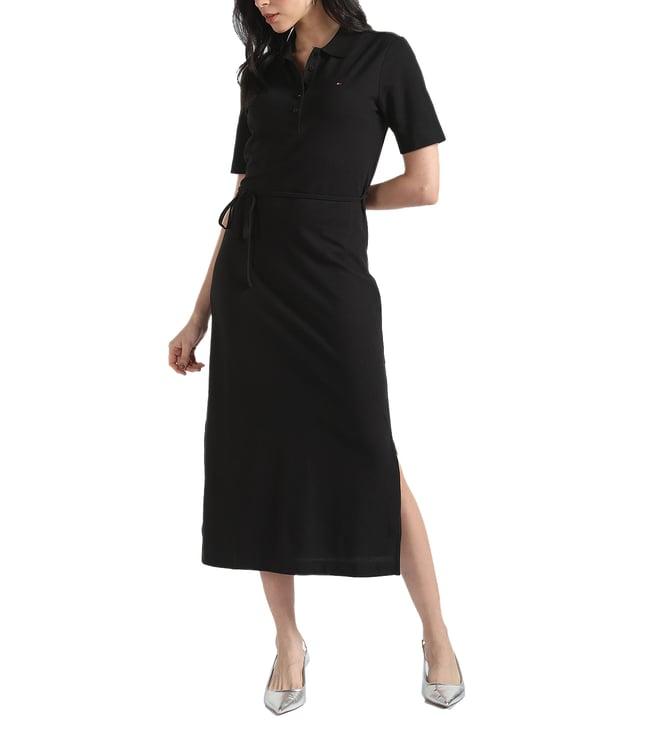 tommy hilfiger black regular fit dress