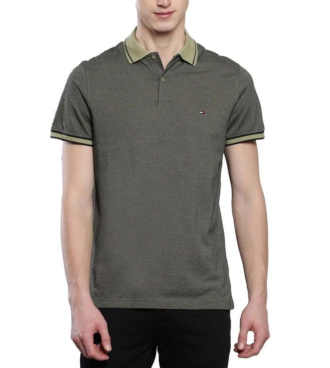 tommy hilfiger faded olive & desert sky regular fit polo t-shirt