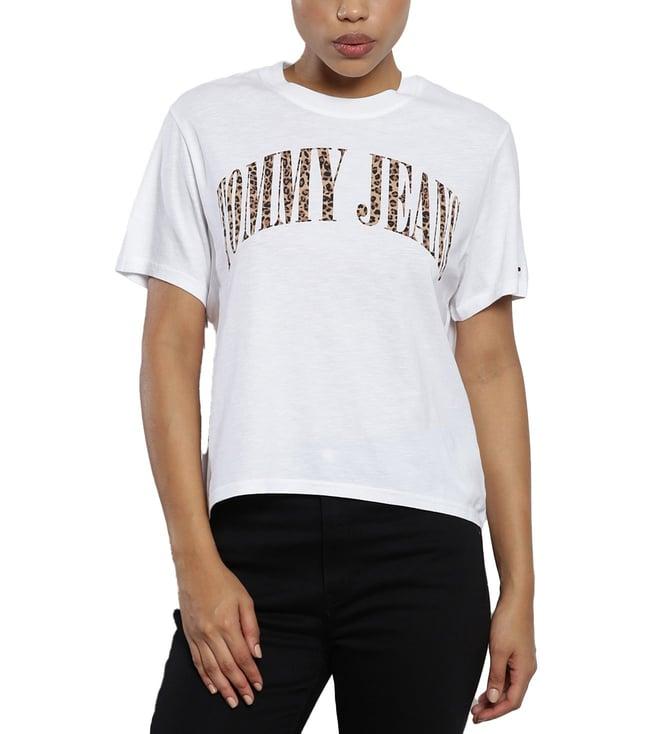 tommy hilfiger white logo regular fit t-shirt