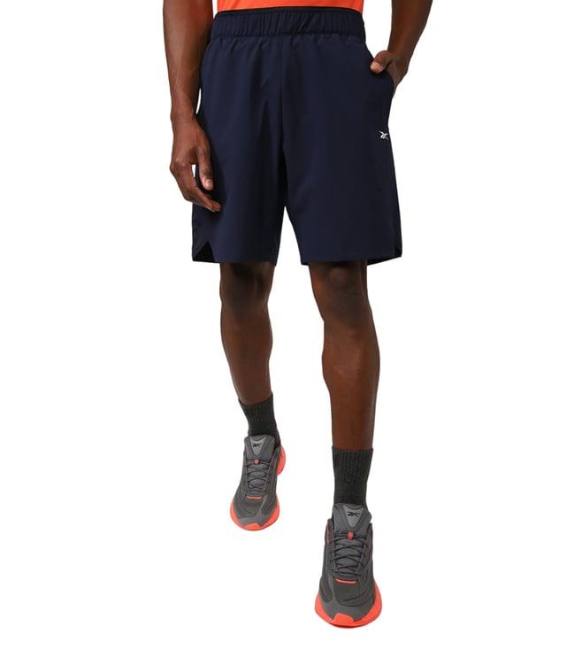 reebok navy regular fit shorts