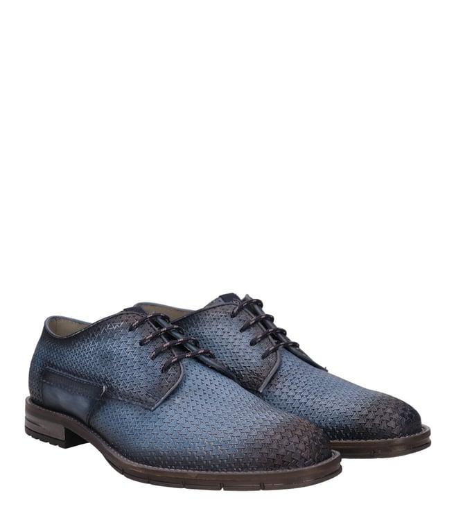 bugatti men's ben comfort blue derby shoes