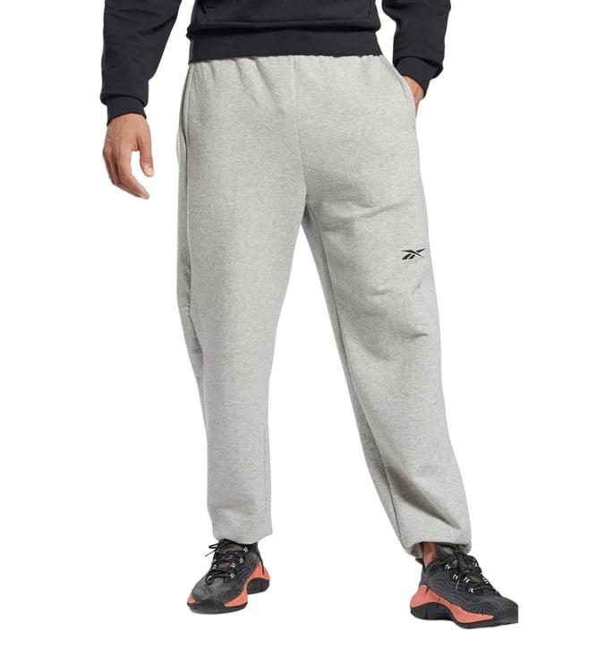 reebok grey relaxed fit trackpants