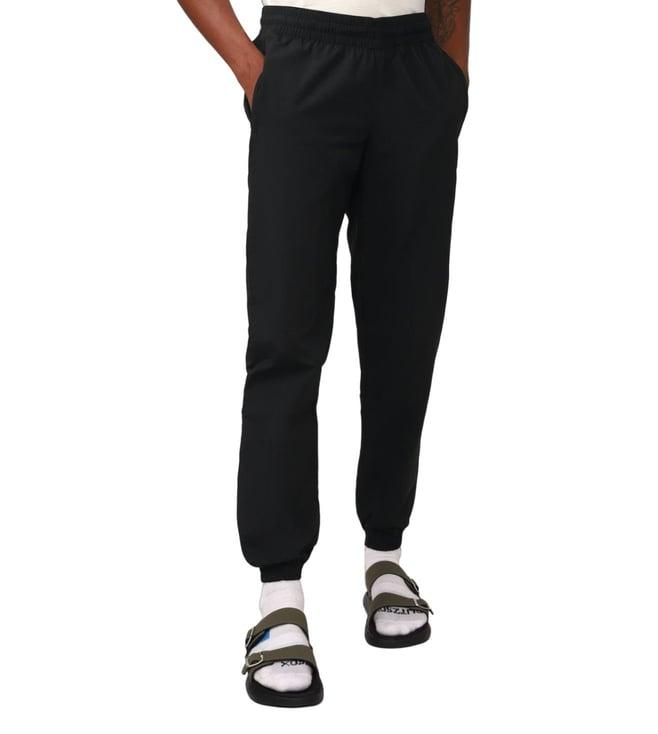 reebok black regular fit joggers