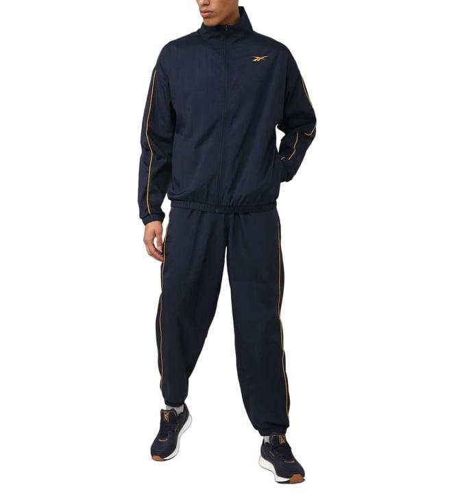 reebok navy regular fit tracksuits