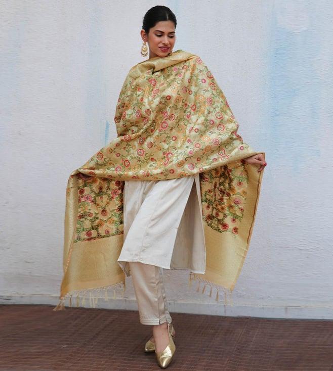 chidiyaa sufiyana akidat handwoven banarasi kimkhab brocade dupatta