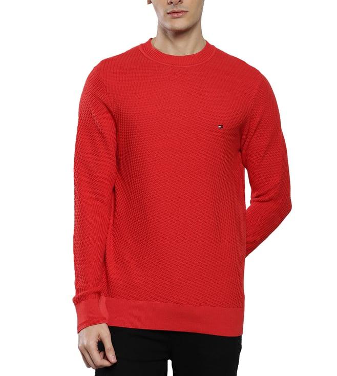 tommy hilfiger fireworks solid regular fit sweater