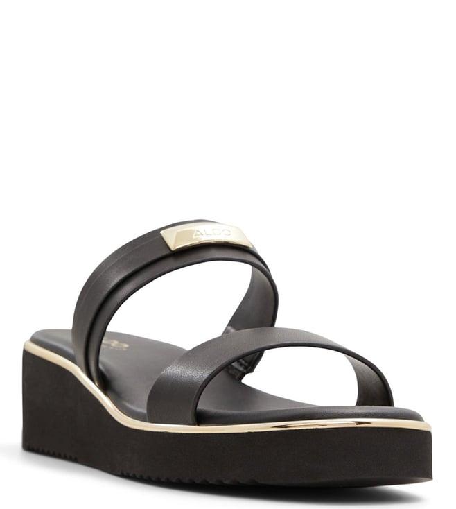 aldo women's fourth black slide wedges