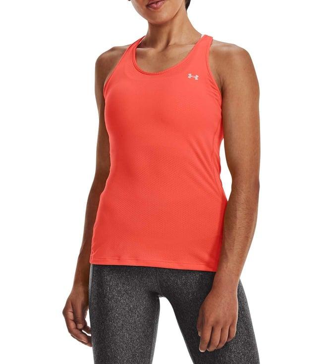 under armour orange slim fit tank top