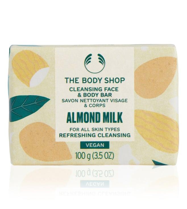 the body shop almond milk & honey cleansing bar - 100 gm