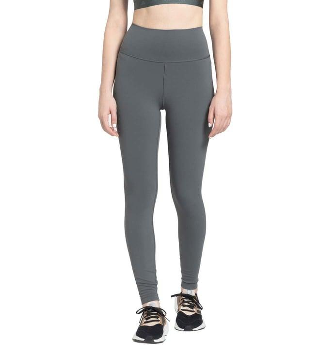 adidas grey logo fitted tights