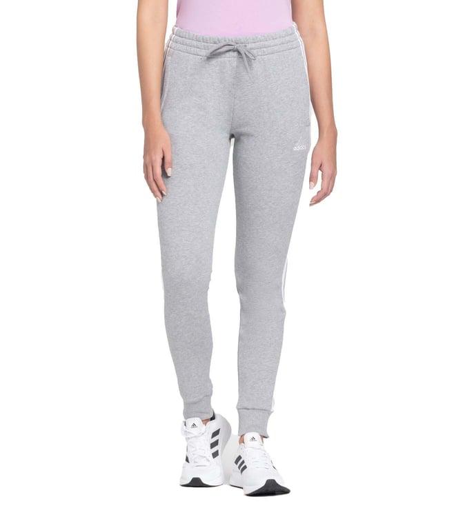 adidas grey stripes slim fit trackpants