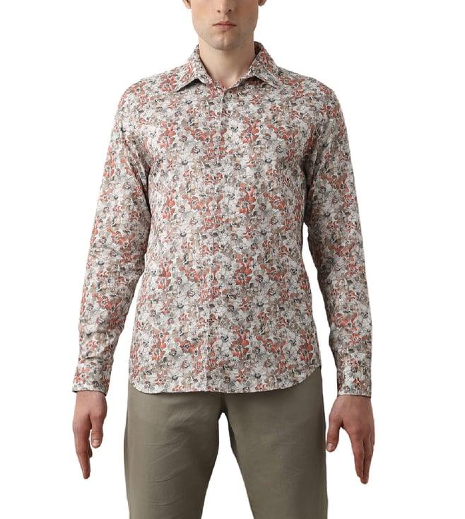 selected homme ash floral print slim fit shirt