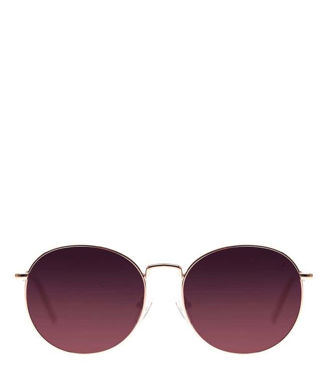 chilli beans ocmt33325795 maroon uv protected round sunglasses for women