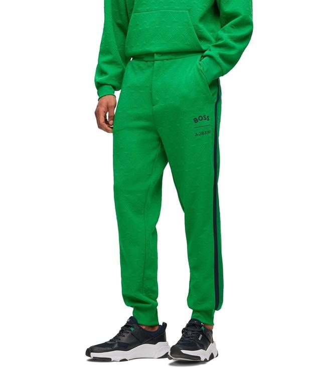 boss open green relaxed fit joggers