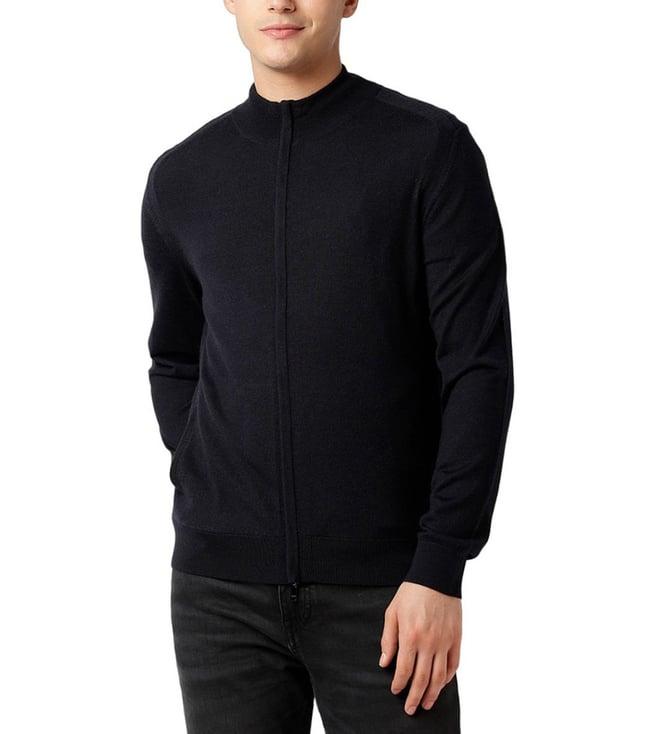 boss dark blue regular fit sweater