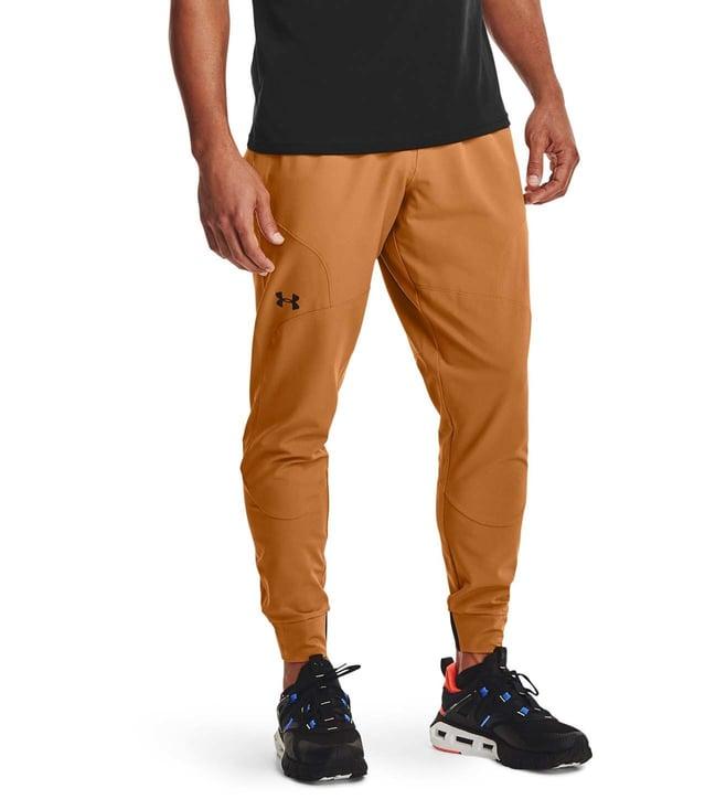 under armour yellow slim fit joggers