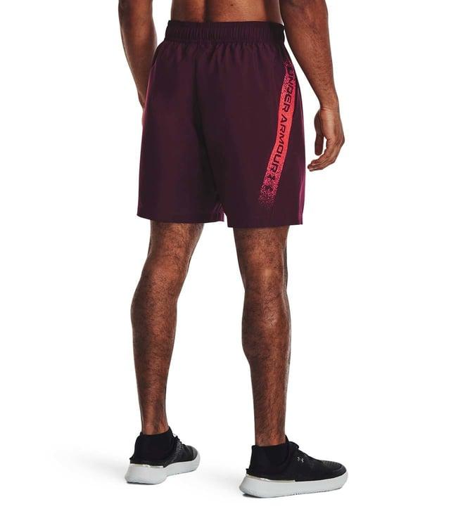 under armour maroon logo loose fit shorts