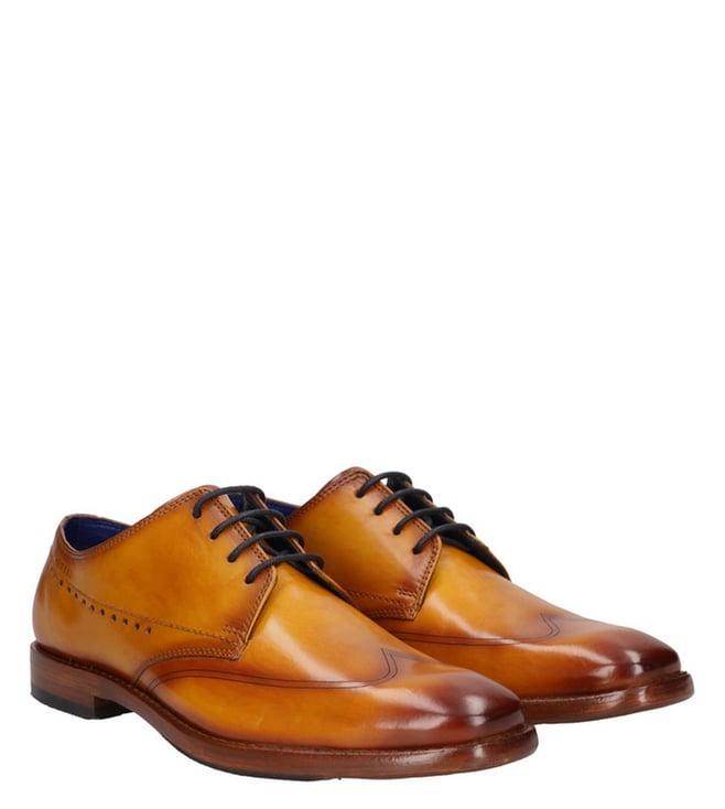 bugatti men's mansaro yellow derby shoes