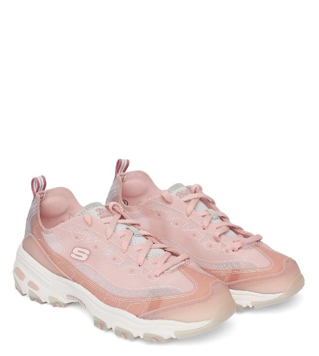 skechers women's d'lites/sport pink sneakers