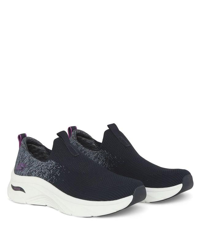 skechers women's navy sneakers