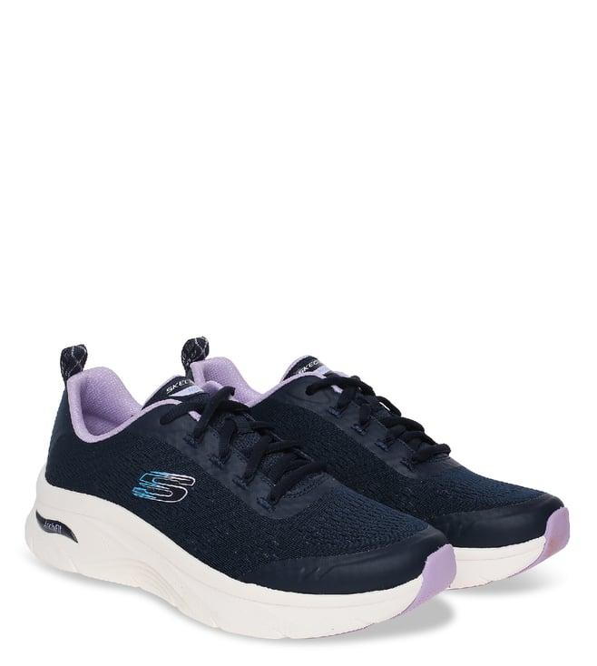 skechers women's navy sneakers