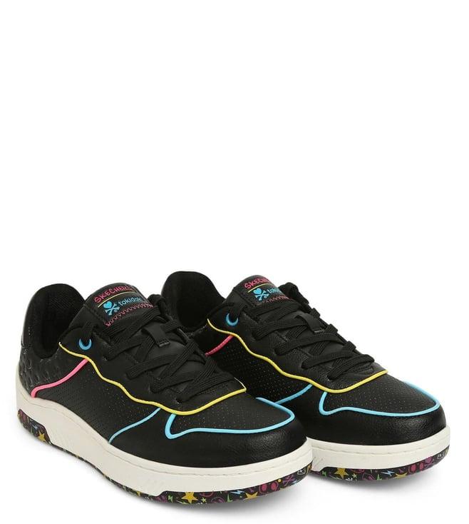 skechers women's street toki doki black & multi sneakers