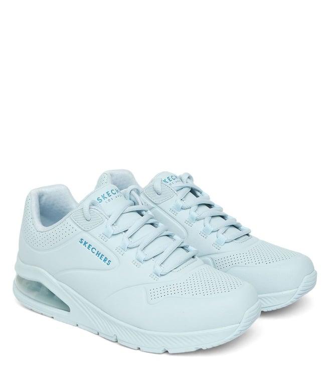 skechers women's street unos light blue sneakers