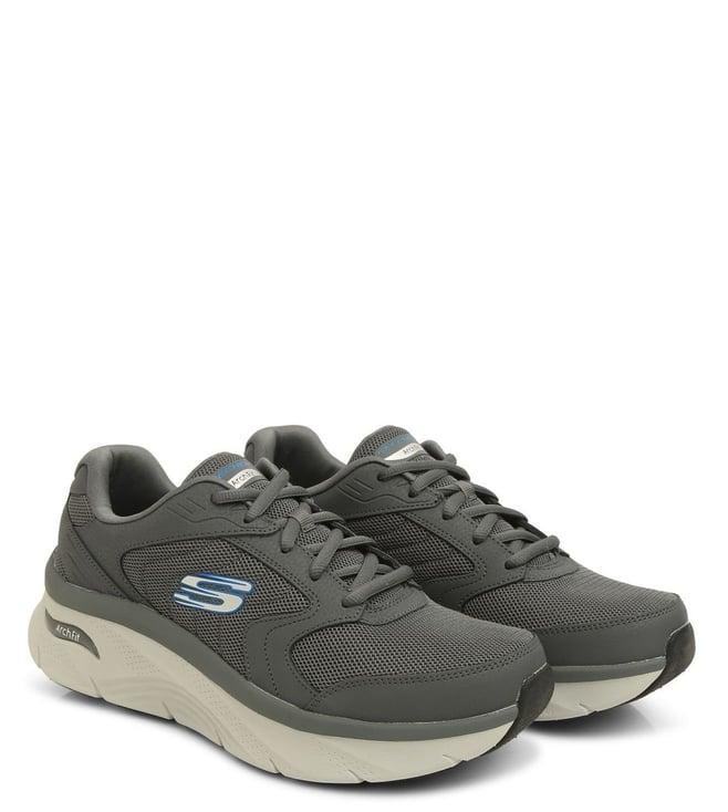 skechers men's grey sneakers