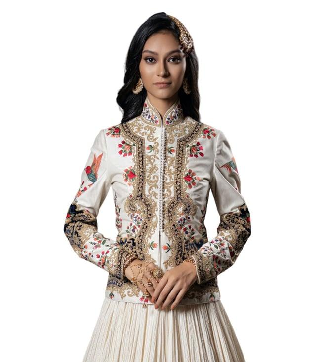 rohit bal ivory embroidery jacket