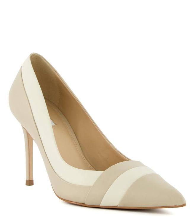 dune london women's alexandria ecru pumps