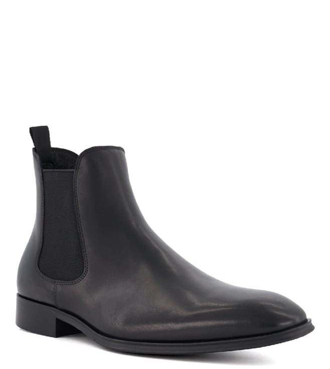 dune london men's mandatory black chelsea boots