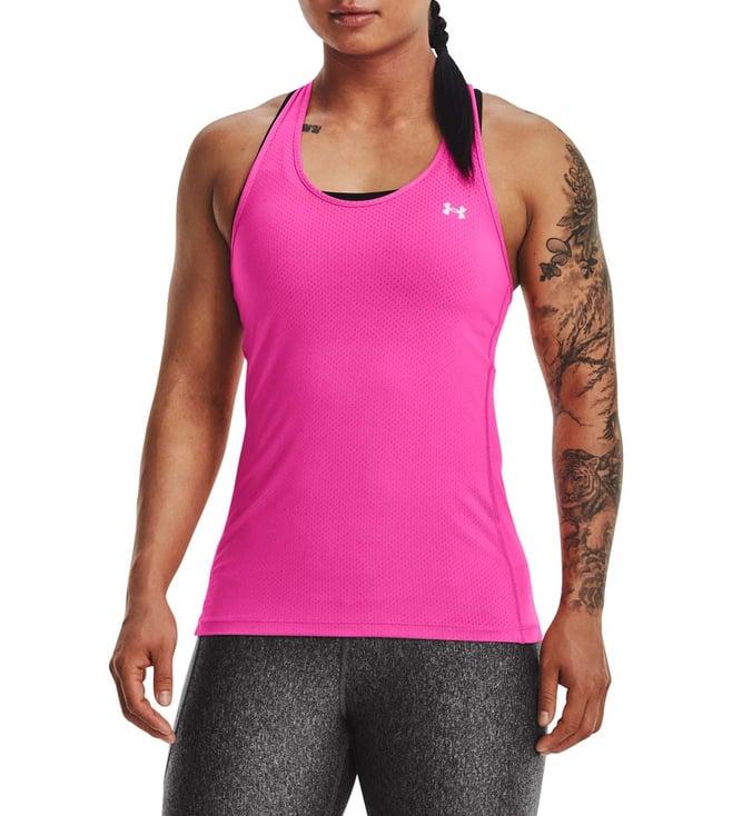 under armour pink slim fit tank top