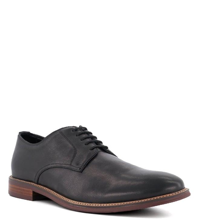 dune london men's stanleyyy black derby shoes